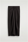 Юбка-миди с драпировкой из шерстяного микса 1307581001 - Фото 14092145