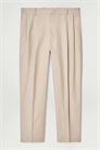 Плиссированные хлопковые брюки 1264204002 - Фото 14094614