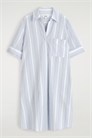 Полосатое платье-рубашка с короткими рукавами 1293706001 - Фото 14095306