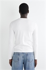 Тонкая ребристая хлопковая футболка с длинными рукавами 1318643001 - Фото 14096898