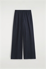 Брюки с широкими штанинами и эластичным поясом 1302164001 - Фото 14099009