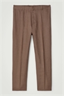 Эластичные льняные брюки с прямыми штанинами 1263157001 - Фото 14101376