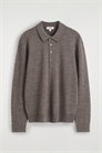 Вязаная рубашка-поло из мериносовой шерсти 1302816001 - Фото 14102135