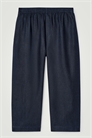 Эластичные льняные брюки с широкими штанинами 1263171001 - Фото 14102415