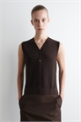 Ребристая жилетка из смеси мериносовой шерсти 1277584003 - Фото 14102896
