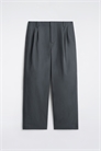 Брюки с широкими штанинами и складками 1304894001 - Фото 14107074