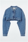 Укороченная джинсовая куртка 1232237002 - Фото 14110945