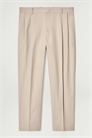 Плиссированные хлопковые брюки 1264204002 - Фото 14112404