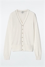 Кардиган с V-образным вырезом из мериносовой шерсти 1267069002 - Фото 14112749