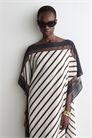 Полосатый хлопковый кафтан 1271285002 - Фото 14113345