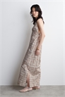 Платье-макси с принтом и V-образным вырезом 1283855001 - Фото 14115594