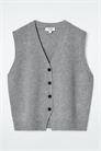 Жилет из мериносовой шерсти с V-образным вырезом 1285217001 - Фото 14115756