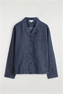 Джинсовая оверсайз рубашка с воротником-стойкой 1285312001 - Фото 14115773