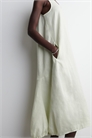 Льняное макси-платье с эластичным поясом 1285765001 - Фото 14115923