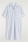 Полосатое платье-рубашка с короткими рукавами 1293706001 - Фото 14118121