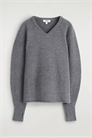 Джемпер с V-образным вырезом из мериносовой шерсти 1298744001 - Фото 14120347