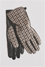 Перчатки из клетчатой шерсти и кожи 1310052001 - Фото 14122987