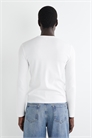 Тонкая ребристая хлопковая футболка с длинными рукавами 1318643001 - Фото 14123561