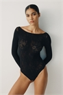 Бесшовное кружевное боди 1302407001 - Фото 14128210