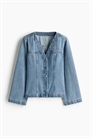 Джинсовая куртка с V-образным вырезом 1329945001 - Фото 14130164
