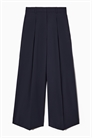 Брюки с плиссировкой на широких ногах с высокой талией 1091407001 - Фото 14131525