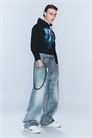 Джинсы унисекс Dunno с низким подъемом и свободной бочкообразной штаниной 1291038005 - Фото 14143935