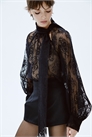 Кружевная блузка с воротником-галстуком 1258985003 - Фото 14167067