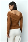 Драпированный топ на одно плечо 1320141003 - Фото 14172098