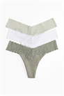 Кружевные трусы стринги в упаковке из 3 штук 0952765092 - Фото 14175086