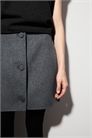 Мини-юбка на пуговицах из шерсти с двойной отделкой 1321867001 - Фото 14178866