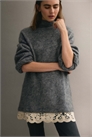 Джемпер из мохерового бленда с кружевной отделкой 1324438001 - Фото 14185186