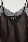 Атласный топ с кружевной отделкой артикул 1315905001