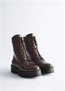 Кожаные ботинки на шнуровке артикул 1317193002
