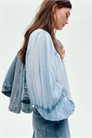 Хлопковая блузка под джинсовую ткань артикул 1319311001
