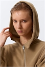 Укороченная асимметричная толстовка с капюшоном и молнией артикул 1327668002