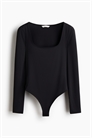 Боди с длинными рукавами и стрингами артикул 1324026004
