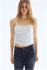 Топ с бретелями из кружева Pointelle артикул 1330158002