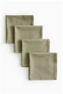 Салфетки из смеси льна в упаковке 4 штуки артикул 1282415004