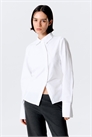 Асимметричная рубашка из поплина с приталенным кроем артикул 1320172002
