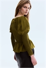 Блузка из вискозной смеси со сборками артикул 1321254001