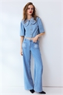 Джинсовая блузка с воротником артикул 1316675004