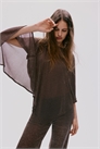 Блестящий топ с накидкой артикул 1332463001