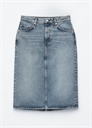 Джинсовая юбка средней длины артикул 1324547002