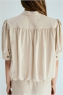 Блузка из твила с пузырчатым воротником артикул 1322722001