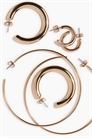 3 пары сережек-колец артикул 1338075001