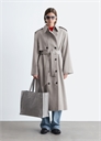 Шерстяной тренч с завязывающимся поясом артикул 1323970001