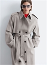 Шерстяной тренч с завязывающимся поясом артикул 1323970001