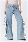Джинсы Imoo с низкой посадкой, широкими брючинами и бантиком артикул 1325048002