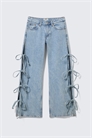 Джинсы Imoo с низкой посадкой, широкими брючинами и бантиком артикул 1325048002