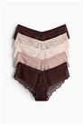 Кружевные трусы-хипстеры в упаковке из 5 штук артикул 1171002024
